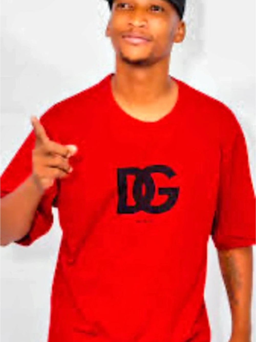 DG Men's Red Logo Short Sleeve Tee